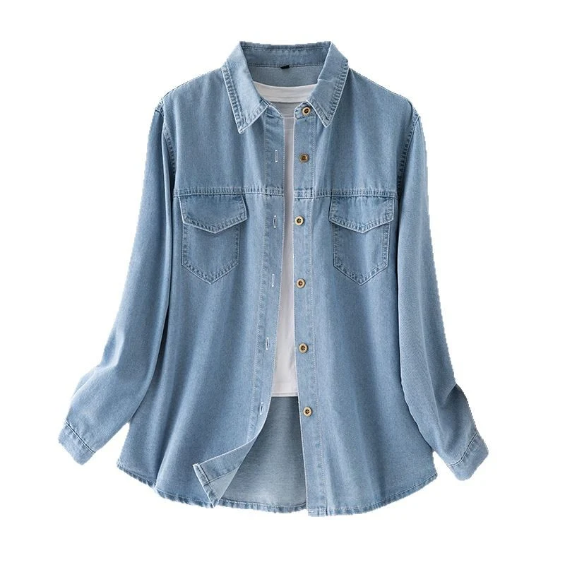 Damen Denim Hemdjacke Drune