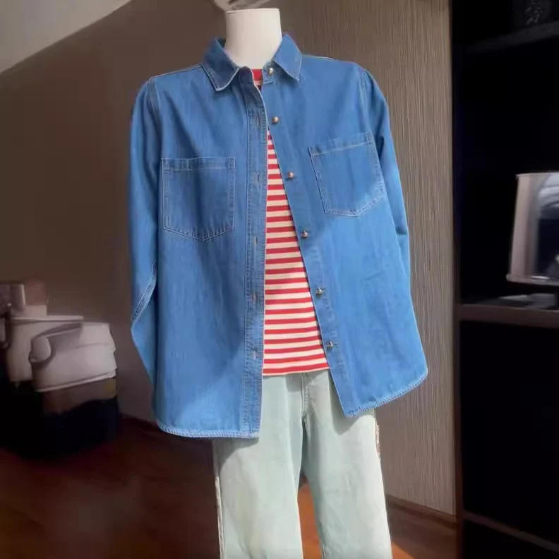 Damen Denim Hemd Drune