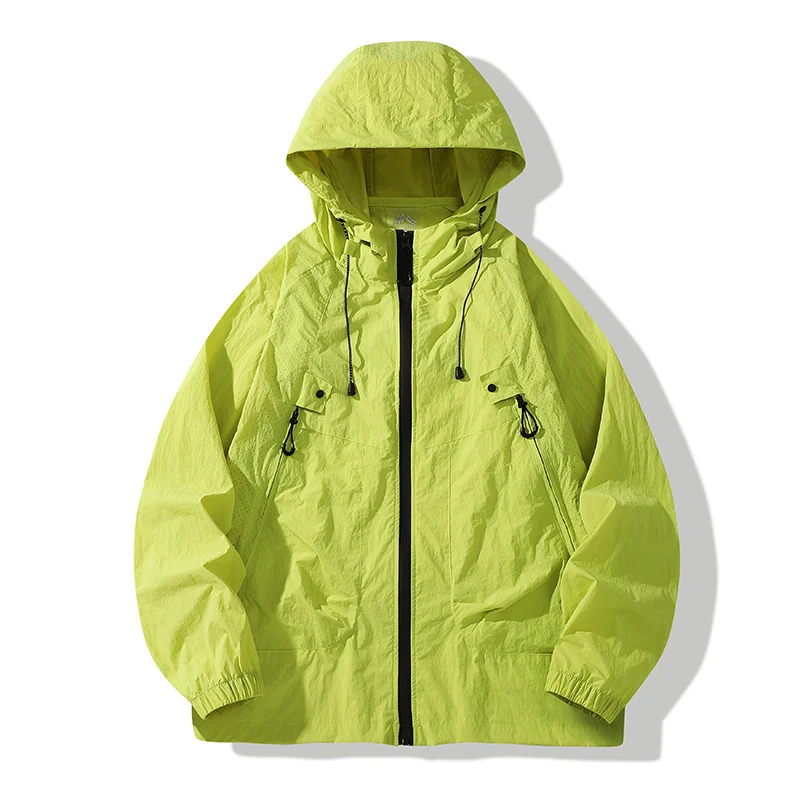 Unisex Leichte Regenjacke mit verstellbarer Kapuze Drune