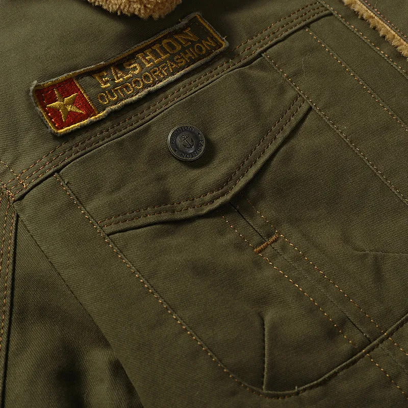Herren Winterjacke mit Fleece-Innenfutter Drune