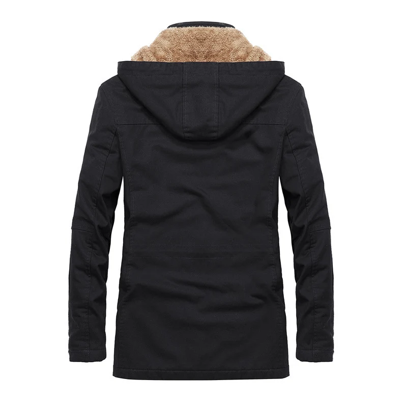 Herren Wetterfeste Outdoor-Jacke mit hohem Kragen Drune