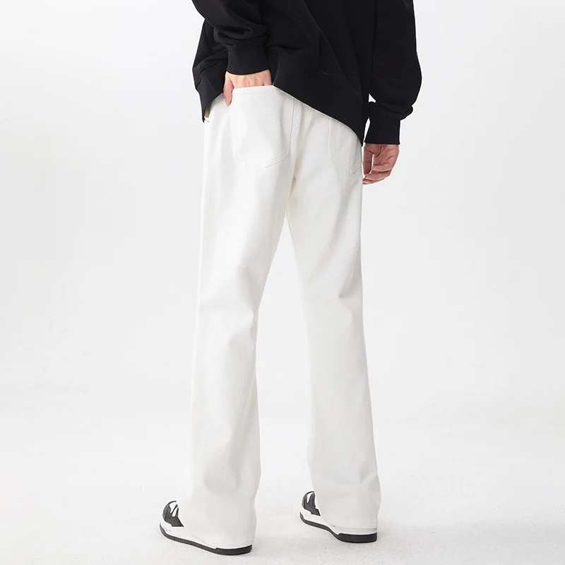 Herren Extraweite Baumwoll‑Mix Loungehose mit tiefem Schritt und seitlichen Eingrifftaschen Drune