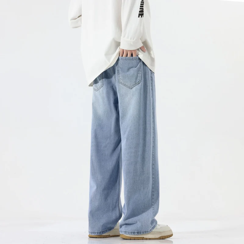 Herren Extraweite Baggy-Jeans mit extra langer Saumkante und dezenter Repair-Optik Drune