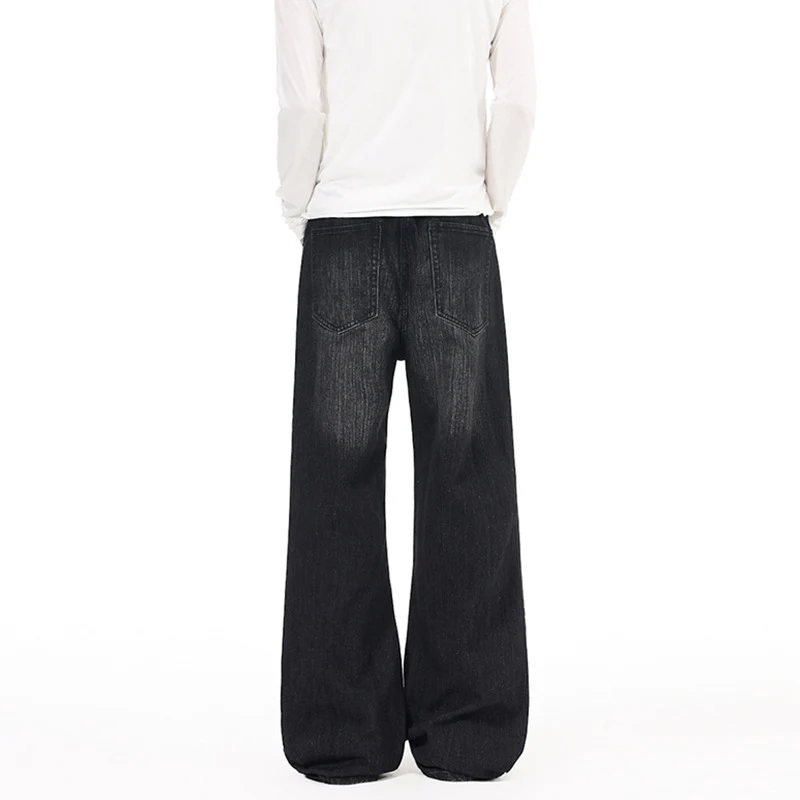 Herren Extraweit geschnittene Vintage-Baggy-Jeans mit tiefem Schritt und ausladendem Saum Drune