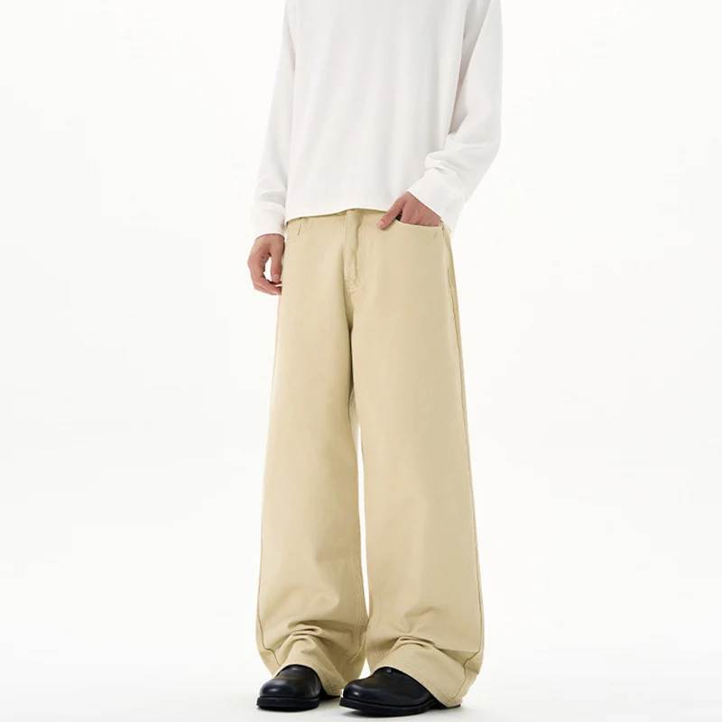 Herren Baumwoll-Denim Marlene-Hose mit extra weitem Bein Drune