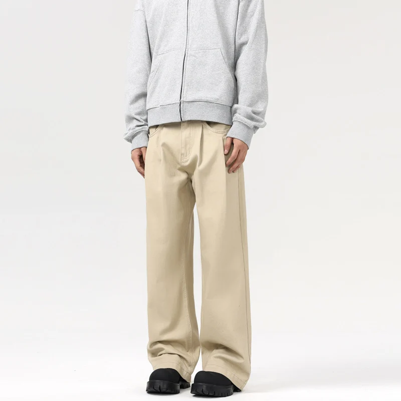 Herren Baggy-Twill-Hose mit tiefem Schritt und fließender Oversize-Silhouette Drune