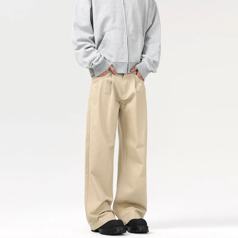 Herren Baggy-Twill-Hose mit tiefem Schritt und fließender Oversize-Silhouette Drune