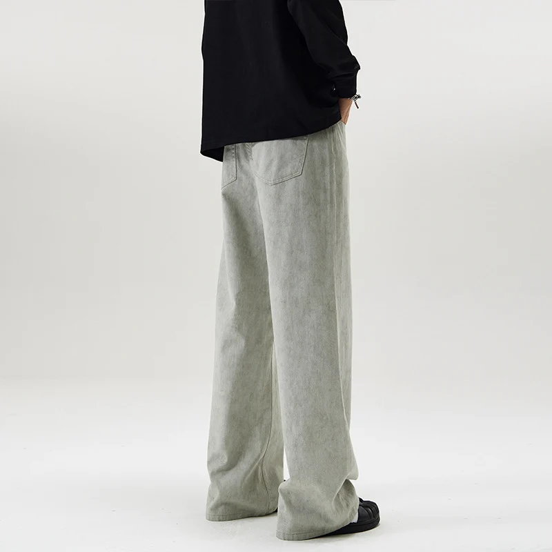 Herren Baggy-Jeans im Culotte-inspirierten Schnitt aus stonewashed Denim Drune