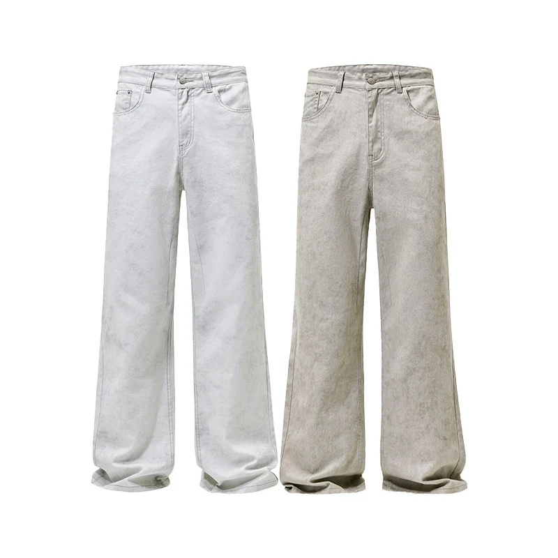 Herren Baggy-Jeans im Culotte-inspirierten Schnitt aus stonewashed Denim Drune
