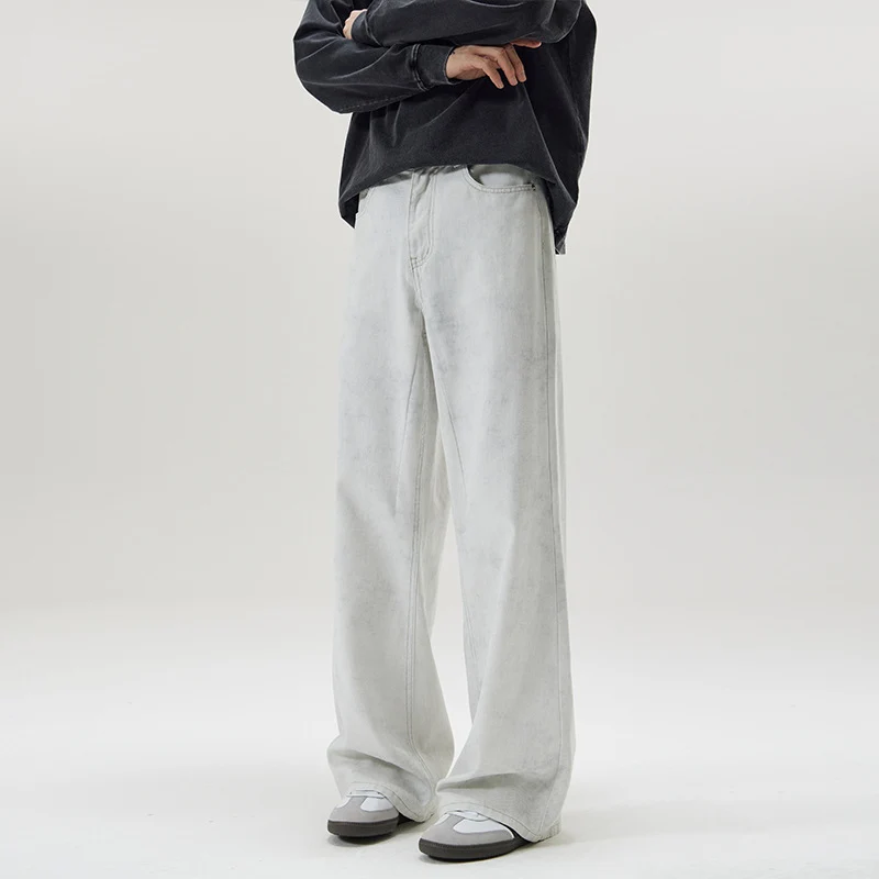 Herren Baggy-Jeans im Culotte-inspirierten Schnitt aus stonewashed Denim Drune