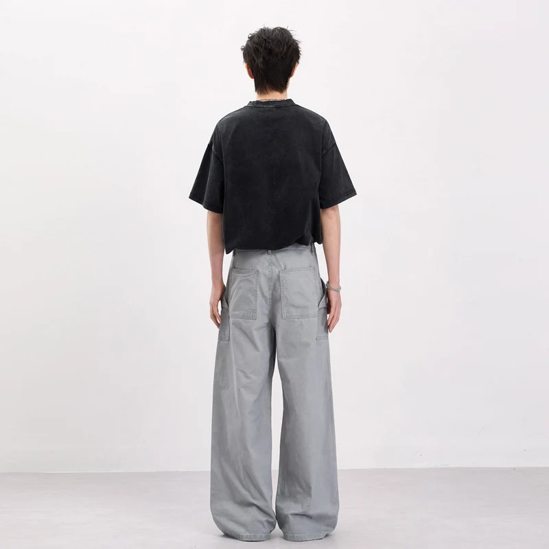 Herren Baggy-Cargohose im Workwear-Stil mit großen aufgesetzten Taschen und Zipper-Details Drune
