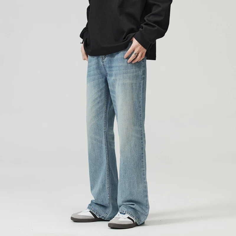 Herren Ausgestellte Vintage-Jeans mit weitem Bein, tiefem Bund und extra langer Länge Drune