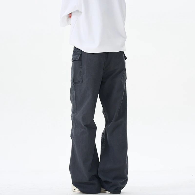 Damen Weite Utility-Cargohose mit extra weitem Schlag, aufgesetzten Pattentaschen und verstärkten Nähten Drune