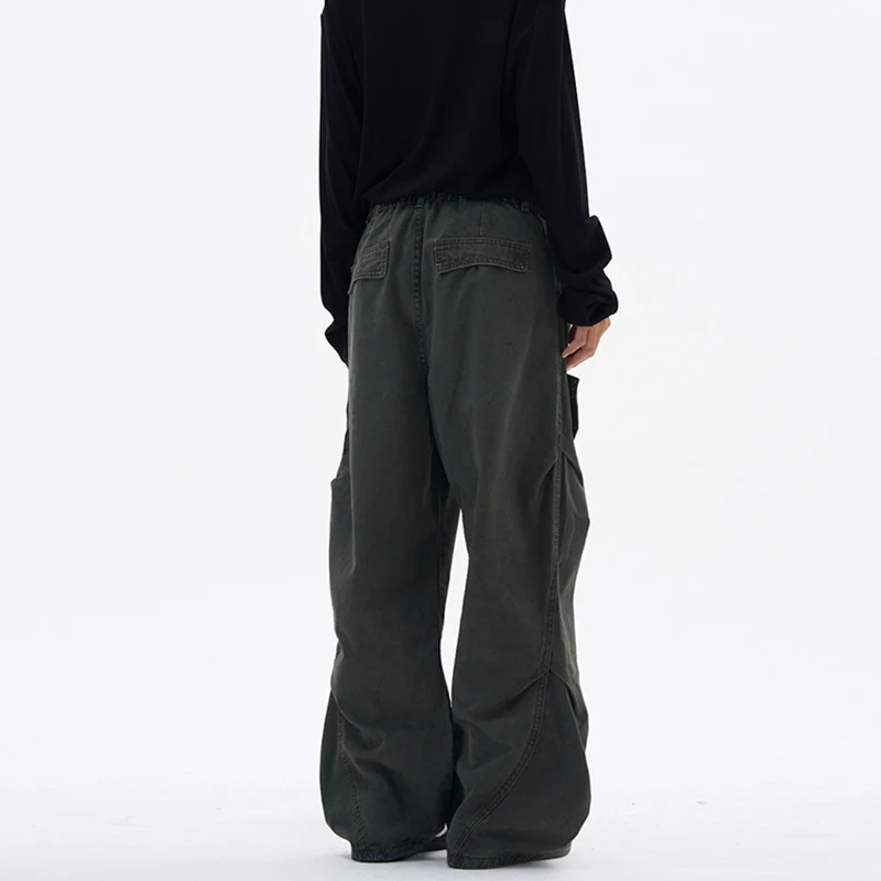 Damen weite Cargo-Hose im Baggy-Stil mit Utility-Taschen Drune