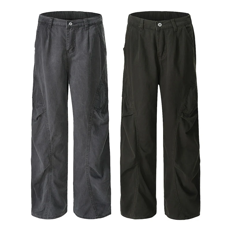 Damen weite Cargo-Hose im Baggy-Stil mit Utility-Taschen Drune