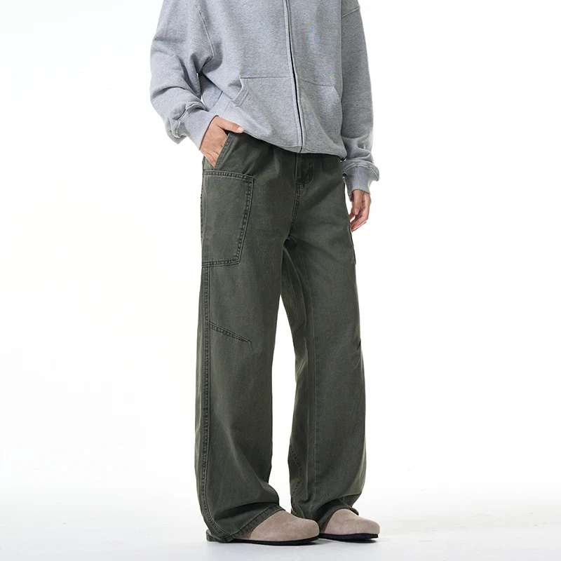 Damen Weit geschnittene Workwear-Hose im Baggy‑Stil mit großen aufgesetzten Fronttaschen Drune