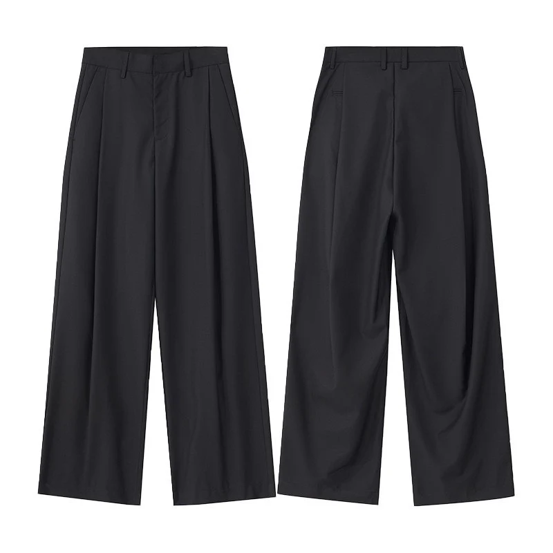 Damen Palazzo‑Hose mit extra weitem Bein, verdecktem Reißverschluss und Bügelfalte Drune