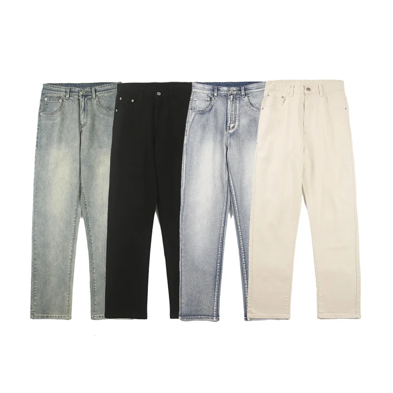 Damen Hochtaillierte Straight-Fit Jeans mit Stonewashed-Finish Drune