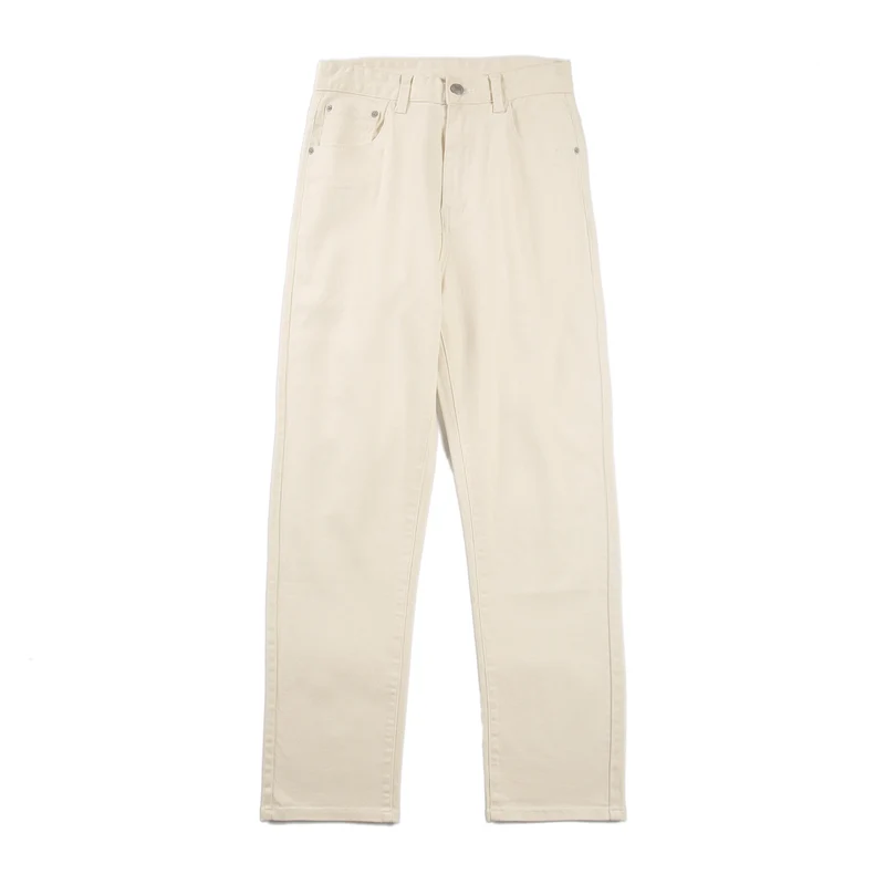 Damen Hochtaillierte Straight-Fit Jeans mit Stonewashed-Finish Drune