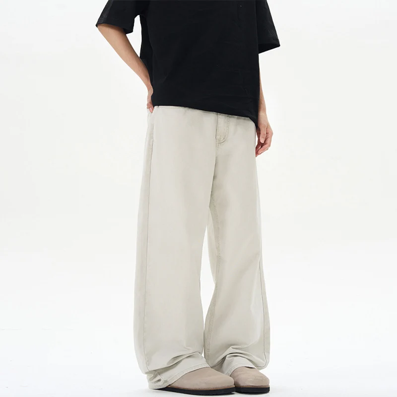 Damen Hochgeschnittene Baumwoll-Jeans mit extra weitem Bein Drune