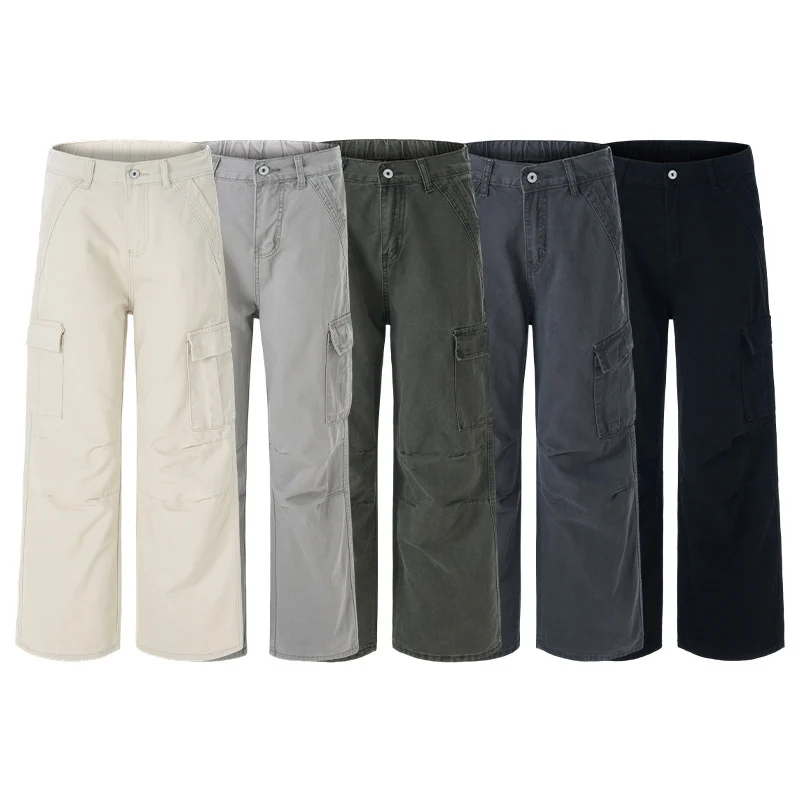 Damen Extraweite utilitaristische Cargohose mit tiefem Schritt und abnehmbarem Schlüsselanhänger Drune