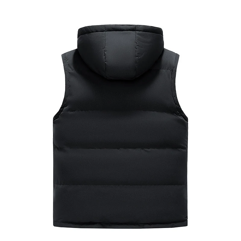 Herren Wattierte Steppweste mit Hoodie Drune