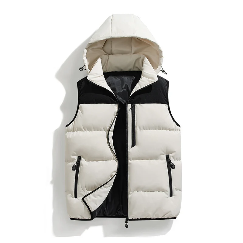 Herren Wattierte Outdoor-Weste mit Kapuze Drune