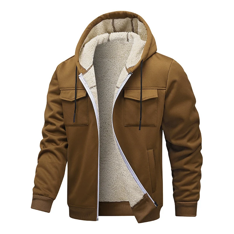 Herren Warm gefütterte Jacke Drune