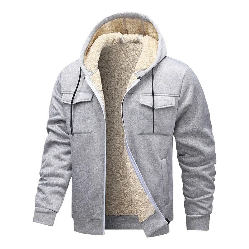 Herren Warm gefütterte Jacke Drune
