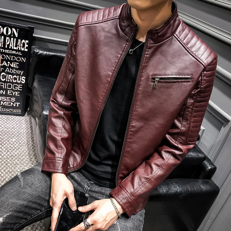 Herren Stylishe Bikerjacke Drune