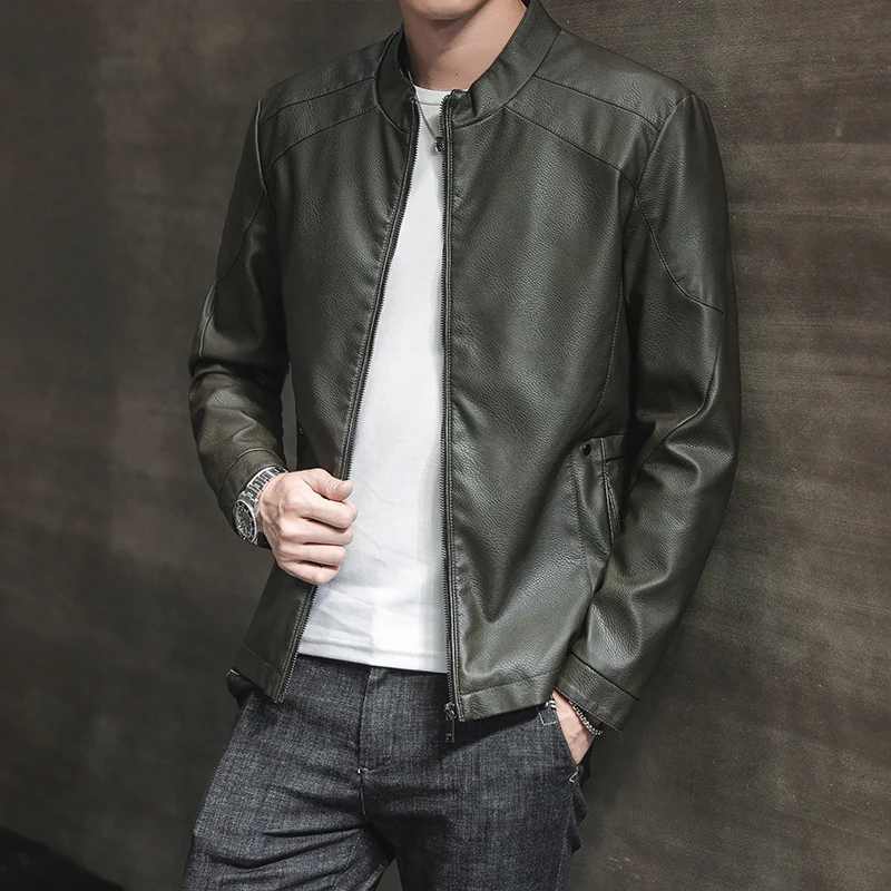 Herren Stylische Lederjacke Drune