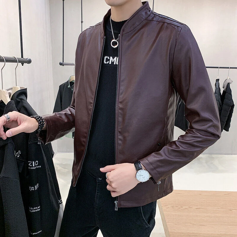 Herren Stilvolle Kunstlederjacke Drune 1788322149