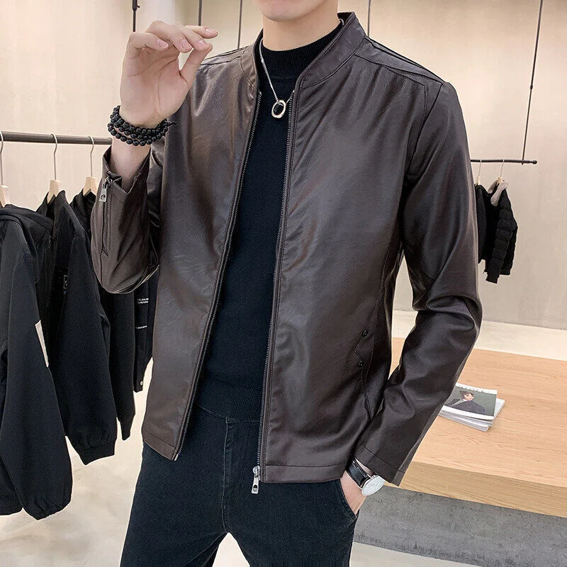 Herren Stilvolle Kunstlederjacke Drune 1788322149