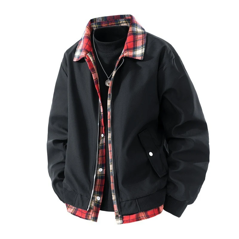 Herren Sportliche Übergangsjacke mit Karomuster Drune