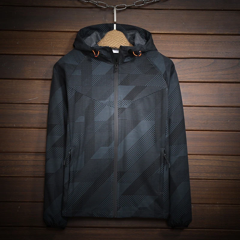 Herren Sportliche Leichtgewicht Jacke Drune