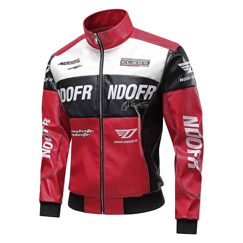 Herren Sportliche Kunstlederjacke Drune