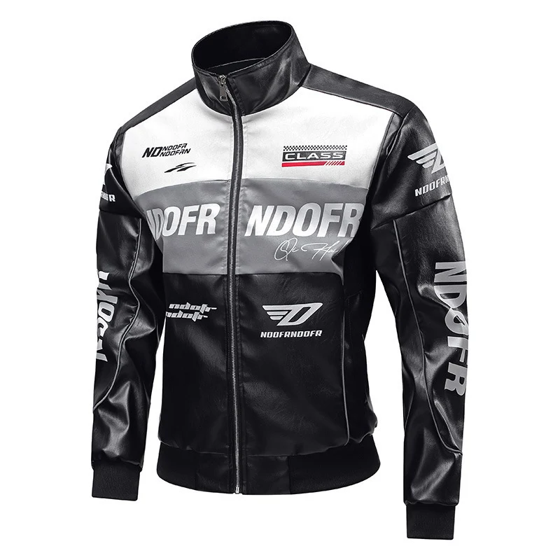 Herren Sportliche Kunstlederjacke Drune