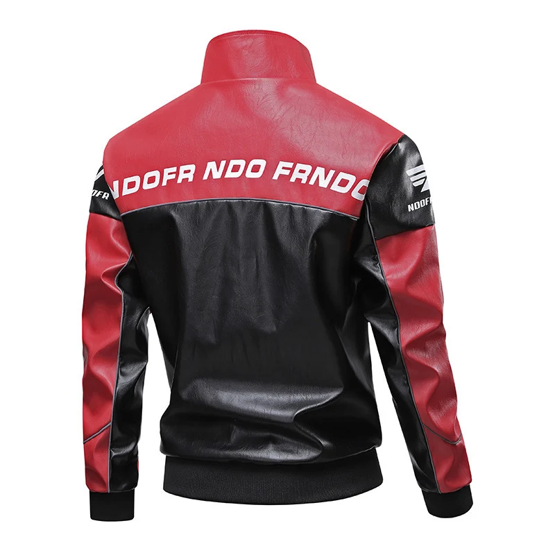 Herren Sportliche Kunstlederjacke Drune