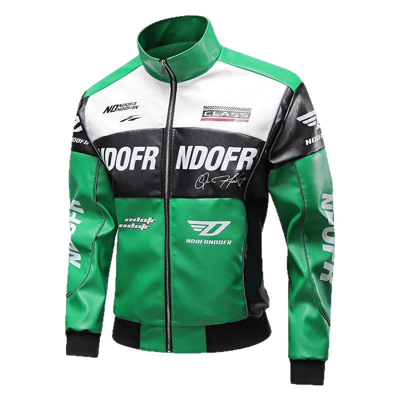 Herren Sportliche Kunstlederjacke Drune