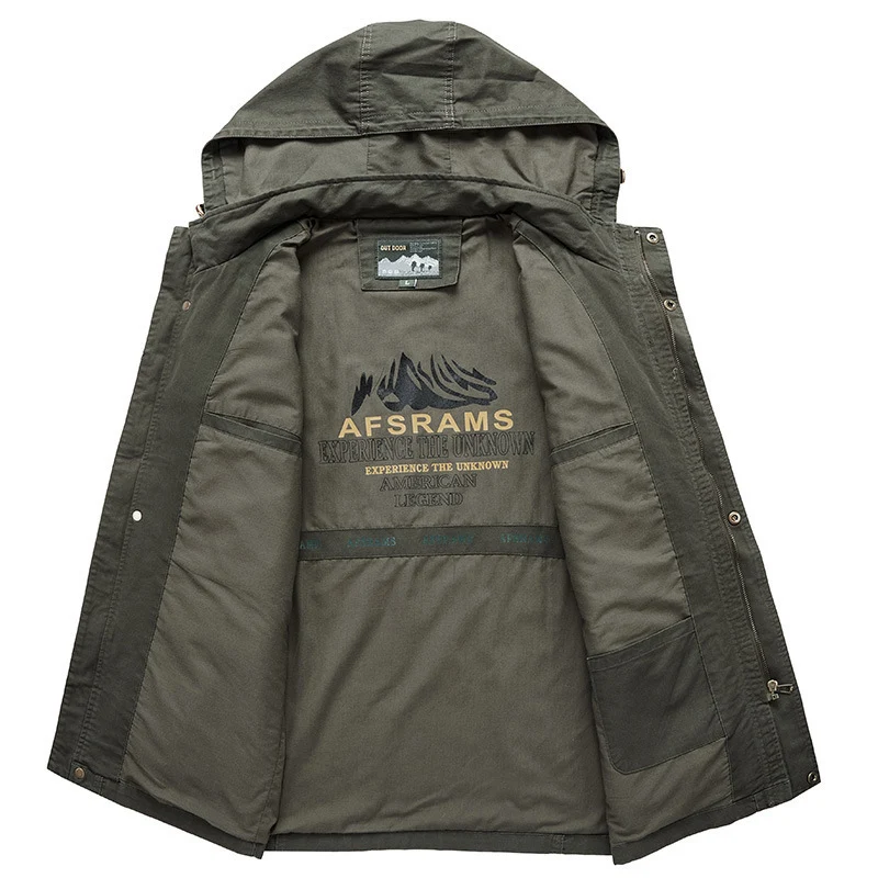 Herren Multifunktionale Übergangsjacke mit Kapuze Drune