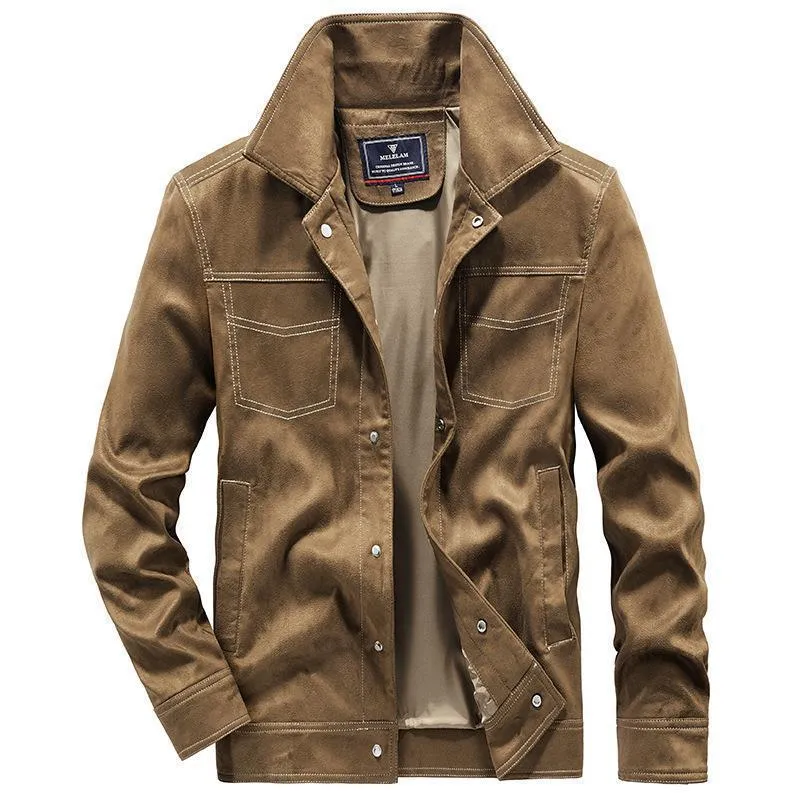 Herren Modische Wildlederjacke Drune