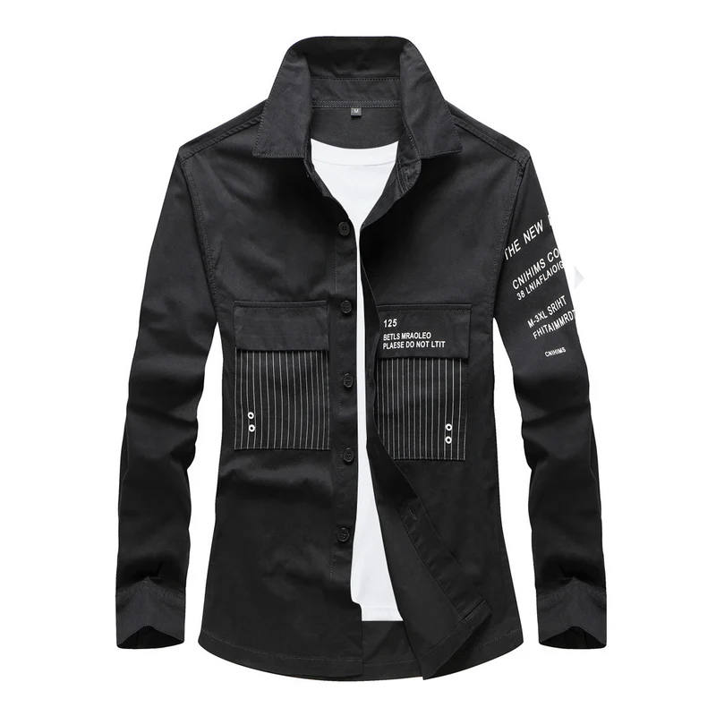 Herren Modische Utility-Hemdjacke Drune
