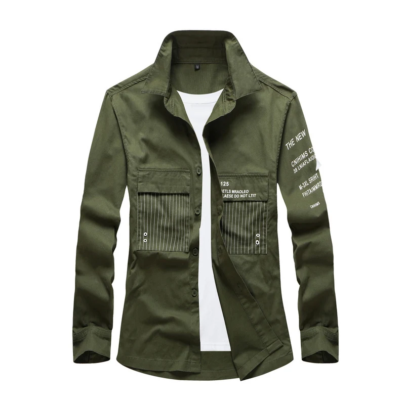 Herren Modische Utility-Hemdjacke Drune