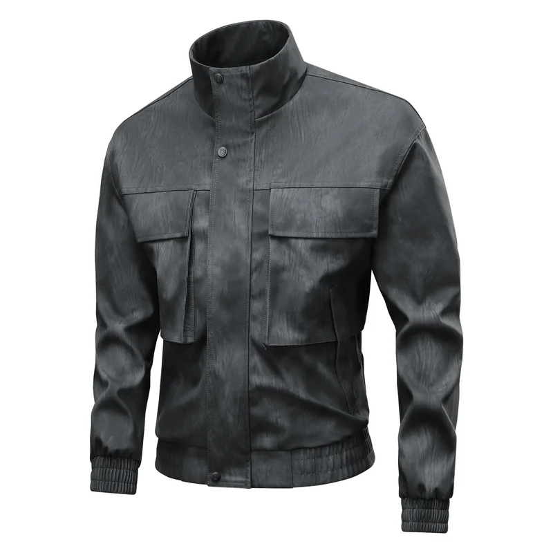 Herren Modische Übergangsjacke mit praktischem Stehkragen Drune