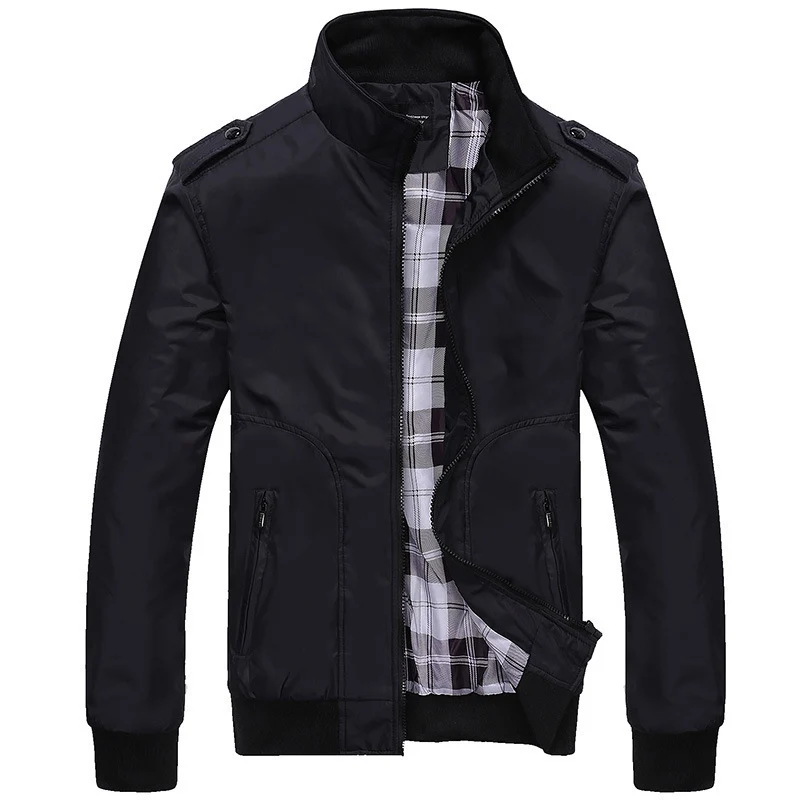 Herren Modische Übergangsjacke mit hohem Kragen Drune