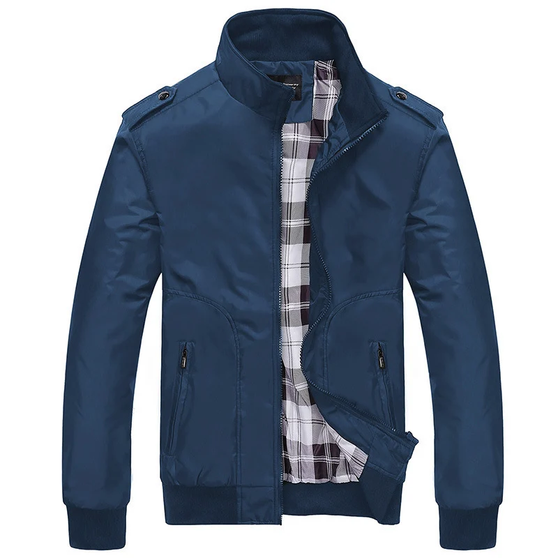 Herren Modische Übergangsjacke mit hohem Kragen Drune