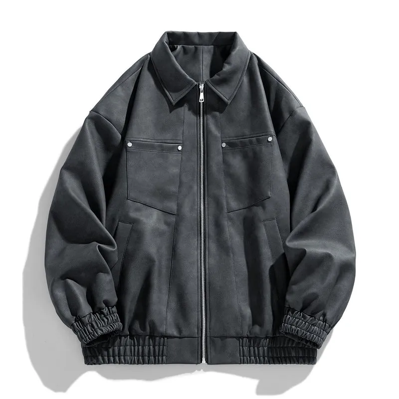Herren Modische Übergangsjacke mit elastischen Bündchen Drune