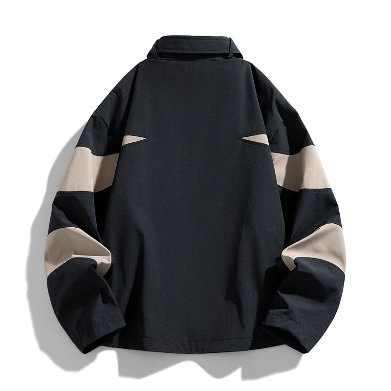 Herren Modische Sportjacke mit hohem Kragen Drune