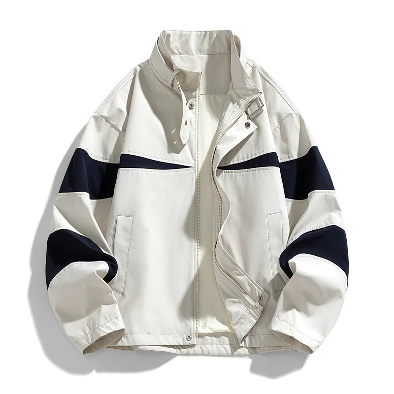 Herren Modische Sportjacke mit hohem Kragen Drune