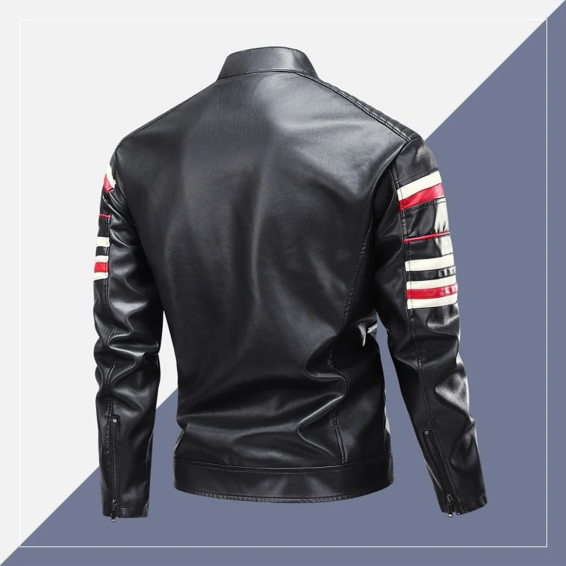 Herren Modische Kunstlederjacke mit praktischen Taschen Drune 1788321954